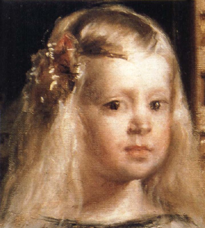 Diego Velazquez Las Meninas.Ausschnitt:Kopf der Infantin oil painting image